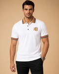 Men Premium White Polo T Shirt | Stylish Collar Cotton Polo Tee for Men