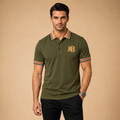 Men Premium Olive Green Polo T Shirt | Stylish Collar Cotton Polo Tee for Men