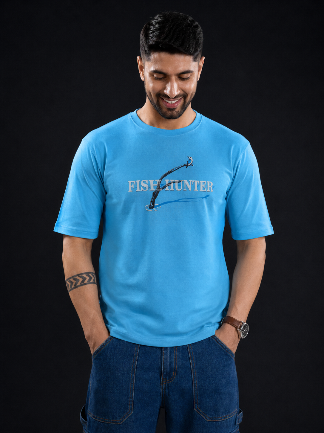 Men's Oversized Graphic Printed T-Shirt | Premium Cotton Hip Hop Streetwear Tee for Men | Trendy Casual Round Neck T-Shirt