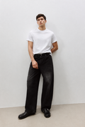 Premium Black Baggy Jeans for Men | Relaxed Wide Leg Streetwear Denim | Venuzy