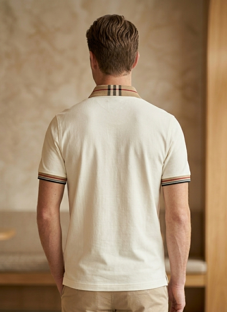 Men Premium Beige Polo T Shirt | Stylish Collar Cotton Polo Tee for Men