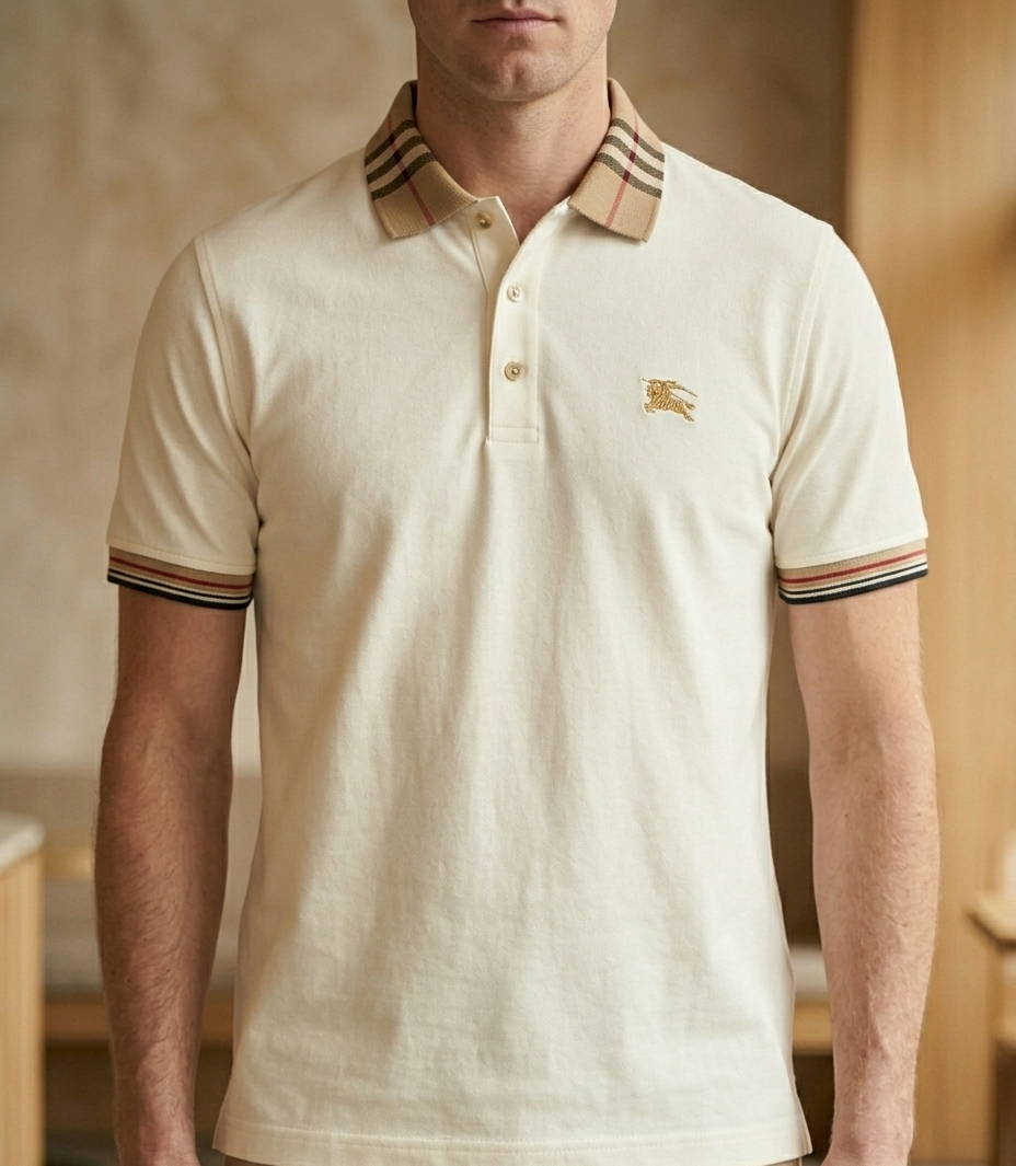 Men Premium Beige Polo T Shirt | Stylish Collar Cotton Polo Tee for Men