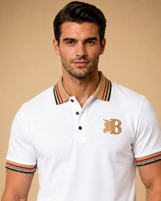Men Premium White Polo T Shirt | Stylish Collar Cotton Polo Tee for Men