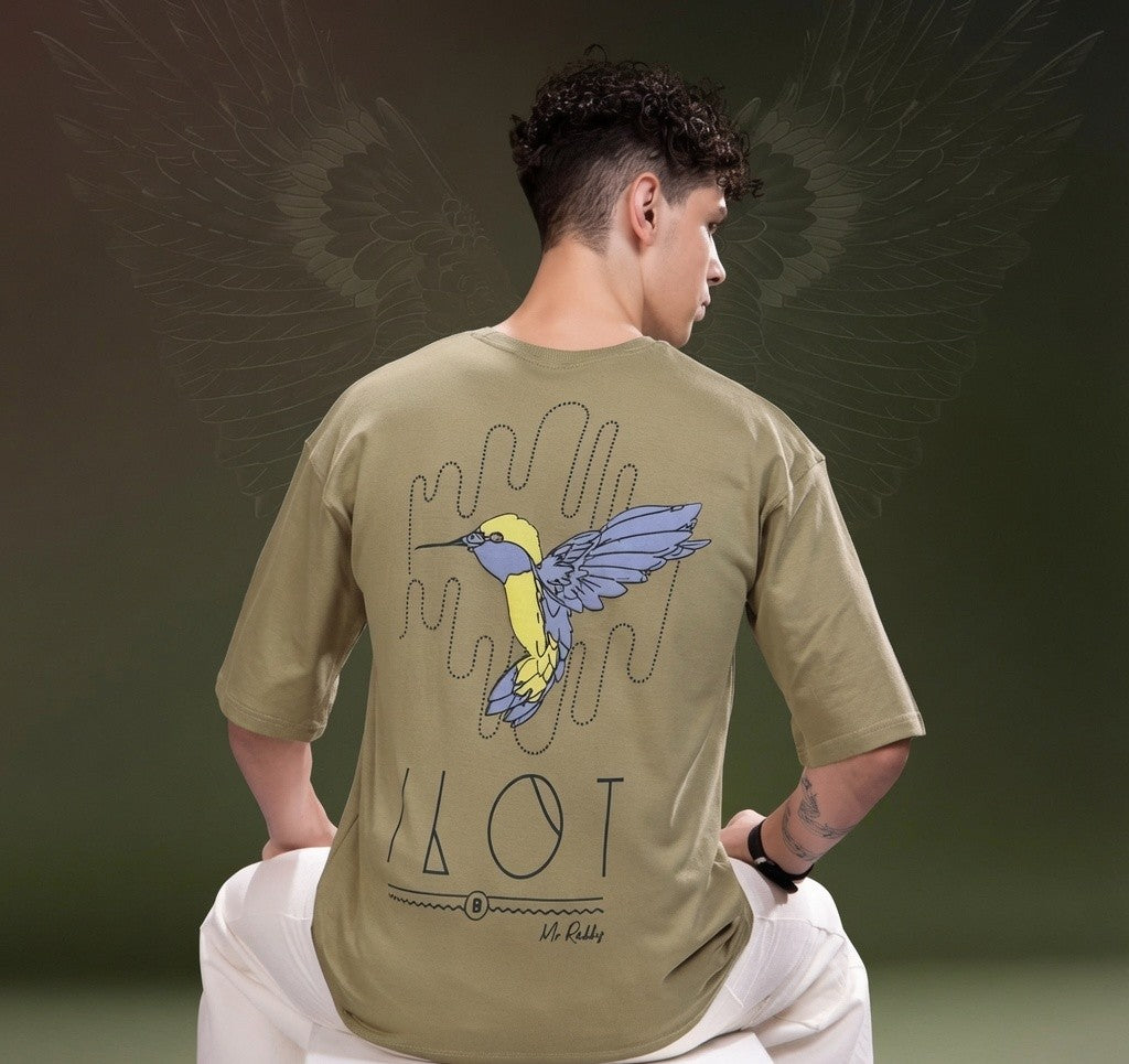 Men's Oversized Graphic Printed T-Shirt | Premium Cotton Hip Hop Streetwear Tee for Men | Trendy Casual Round Neck T-Shirt