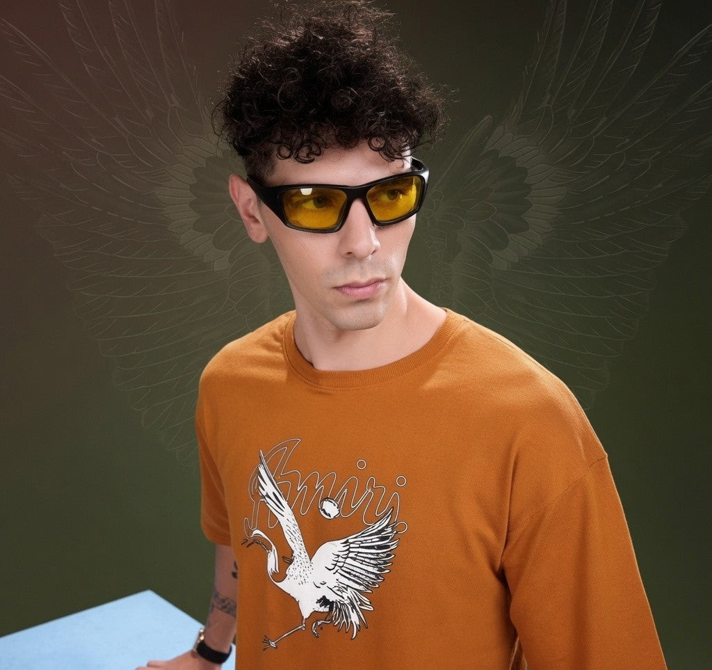 Men's Oversized Graphic Printed T-Shirt | Premium Cotton Hip Hop Streetwear Tee for Men | Trendy Casual Round Neck T-Shirt