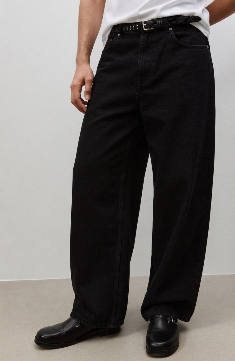 Men's Black Baggy Jeans | Oversized Wide Leg Denim Pants for Men | Relaxed Fit Streetwear Loose Fit Jeans | Premium Black Denim Trousers