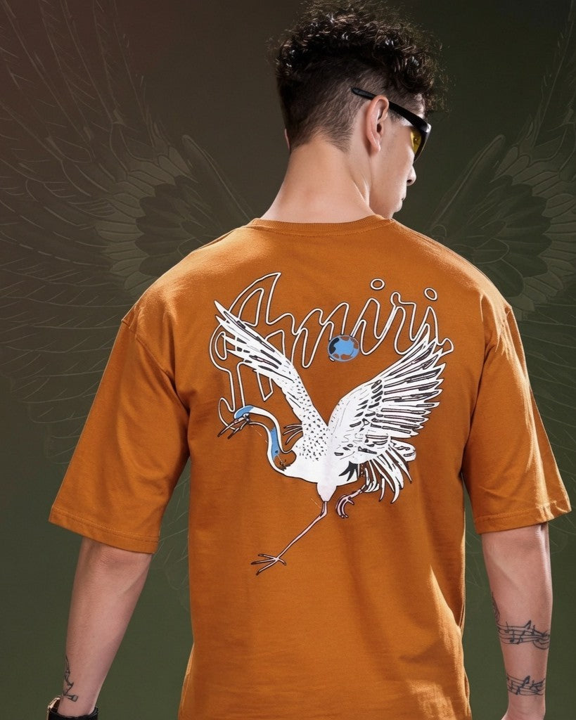 Men's Oversized Graphic Printed T-Shirt | Premium Cotton Hip Hop Streetwear Tee for Men | Trendy Casual Round Neck T-Shirt