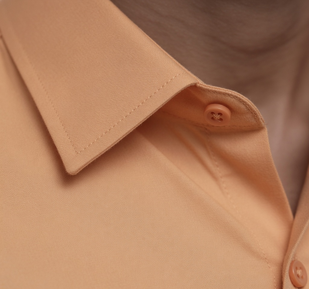 Men's Peach Formal Shirt for Men | Solid Full Sleeve Cotton Blend Office Wear Shirt