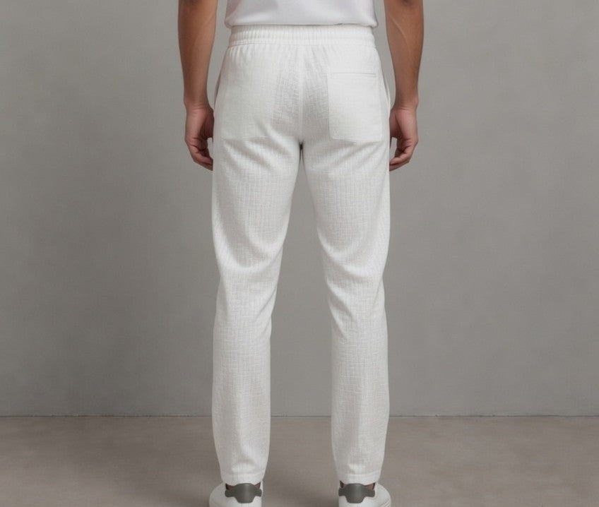 Premium Heavy Linen Track Pant for Men | Relaxed Fit Drawstring Summer Trousers