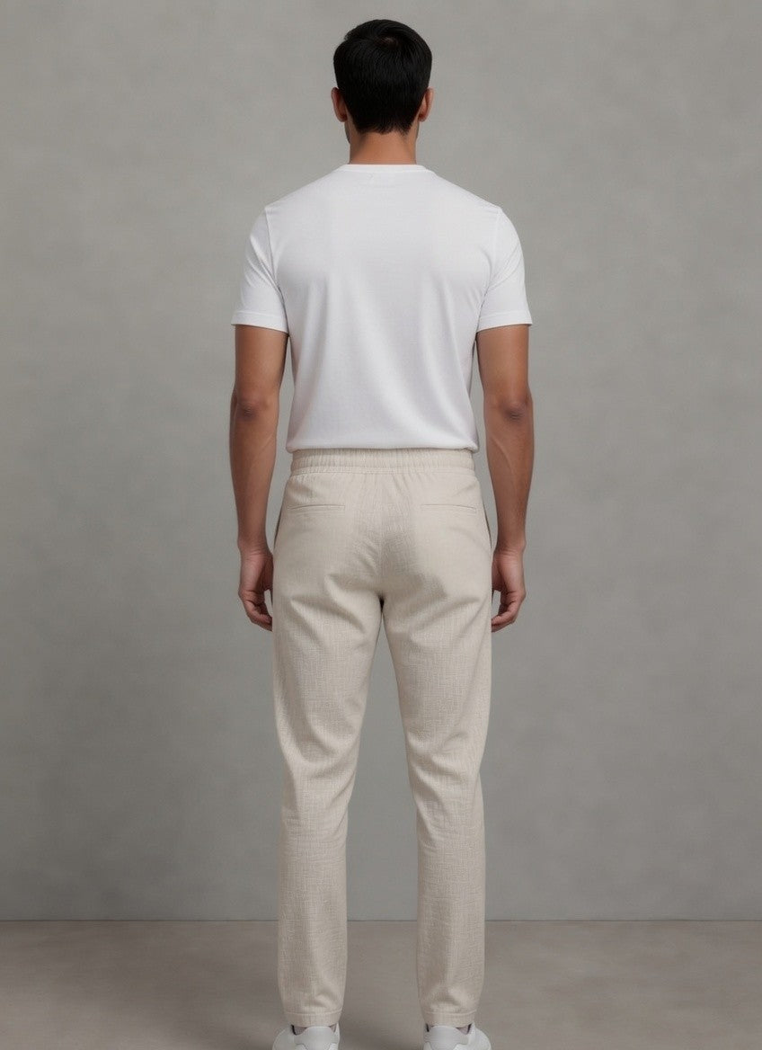 Premium Heavy Linen Track Pant for Men | Relaxed Fit Drawstring Summer Trousers