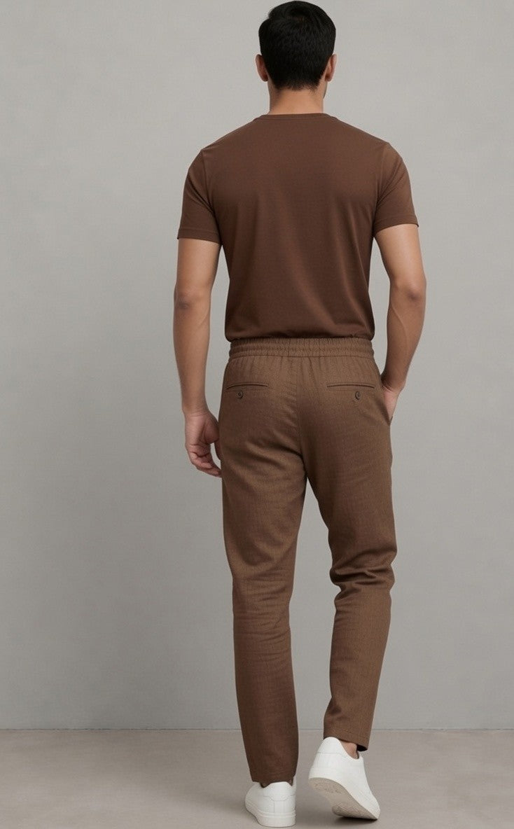 Premium Heavy Linen Track Pant for Men | Relaxed Fit Drawstring Summer Trousers