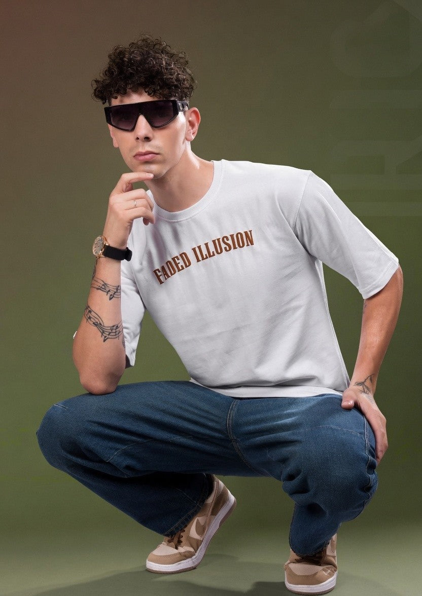 Men's Oversized Graphic Printed T-Shirt | Premium Cotton Hip Hop Streetwear Tee for Men | Trendy Casual Round Neck T-Shirt