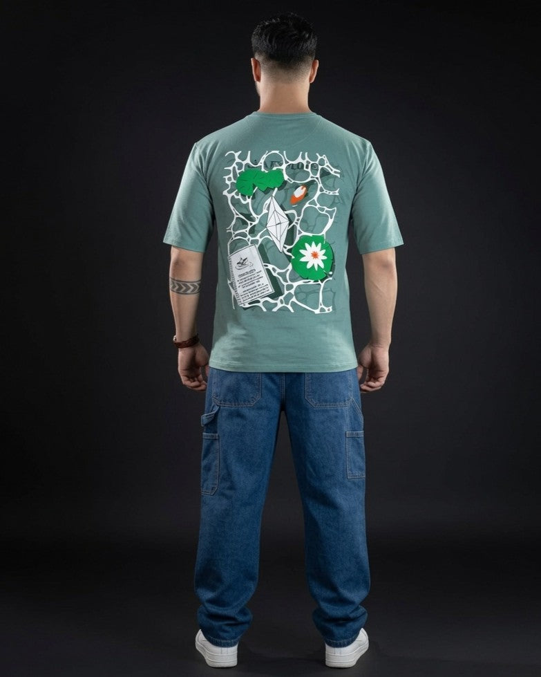 Men's Oversized Graphic Printed T-Shirt | Premium Cotton Hip Hop Streetwear Tee for Men | Trendy Casual Round Neck T-Shirt