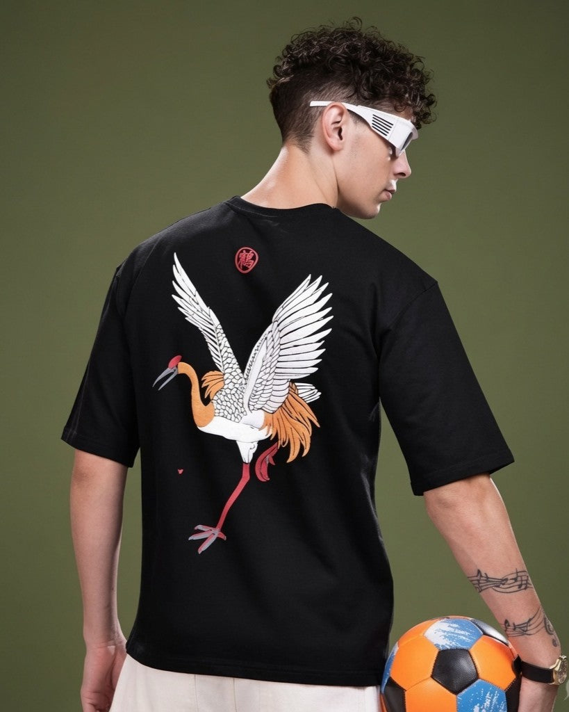 Men's Oversized Graphic Printed T-Shirt | Premium Cotton Hip Hop Streetwear Tee for Men | Trendy Casual Round Neck T-Shirt