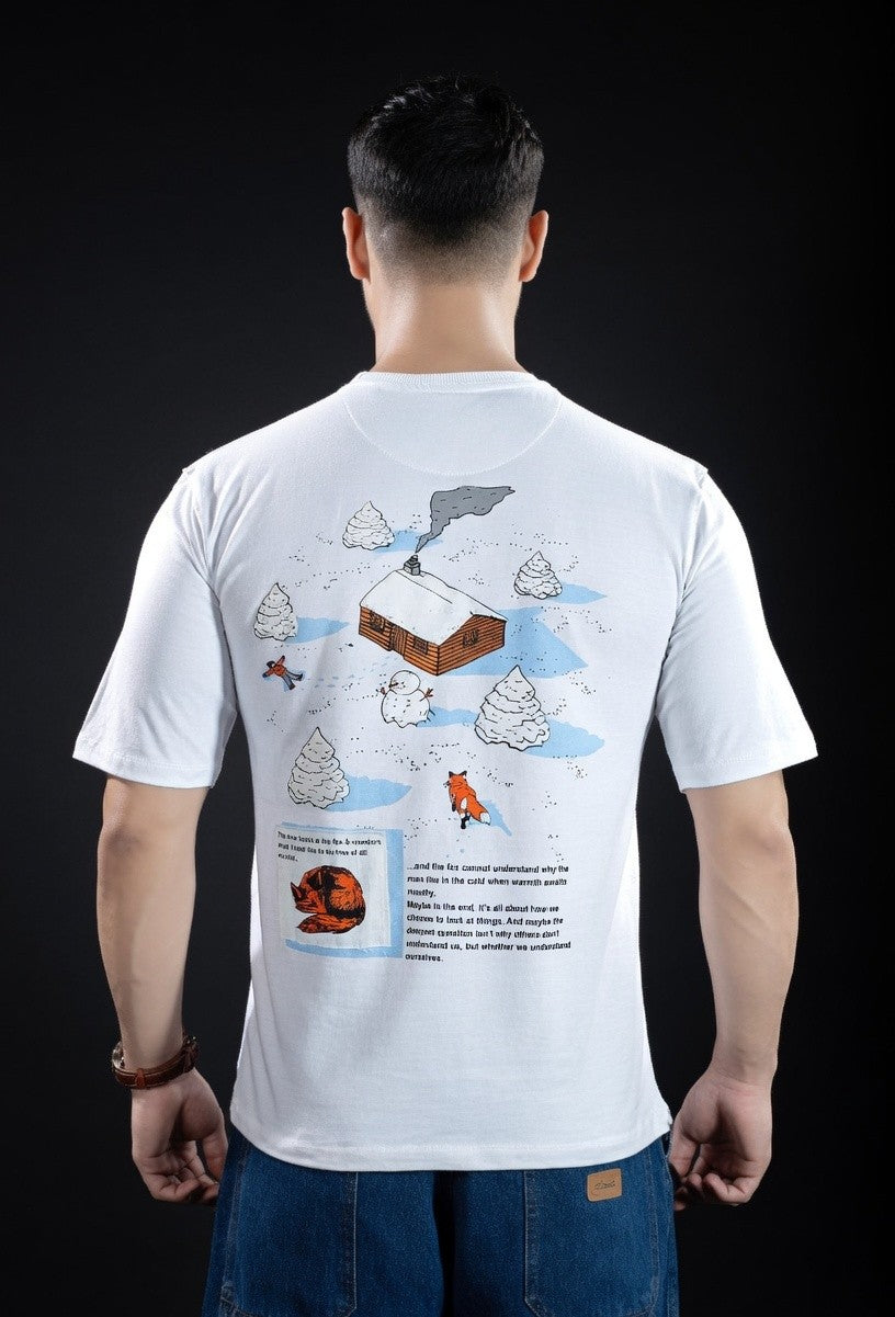 Men's Oversized Graphic Printed T-Shirt | Premium Cotton Hip Hop Streetwear Tee for Men | Trendy Casual Round Neck T-Shirt